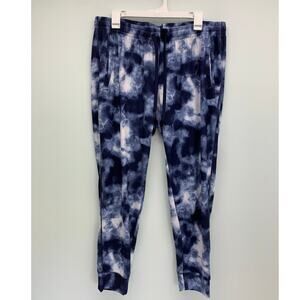 Old Navy Active Jogger Womens Large Pockets Blue Tie Dye Stretch Soft Athleisure